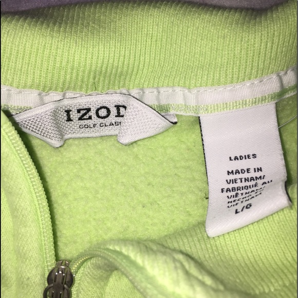 Light green IZOD half zip jacket - Picture 2 of 3